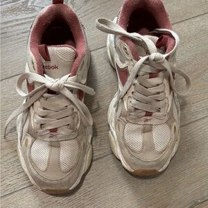 Reebok Cream and Pink Sneakers